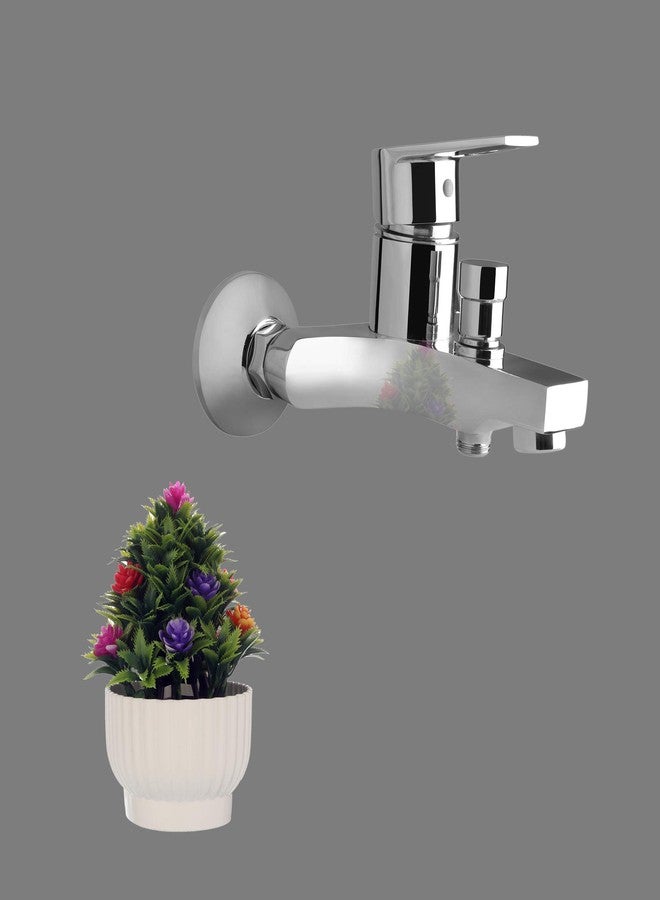 Hindware Amazon F320018CP Brass Single Lever Bath and Hand Shower Wall Mount Mixer Exposed with Chrome Finish for Bathroom with Tip-Ton - Image 4